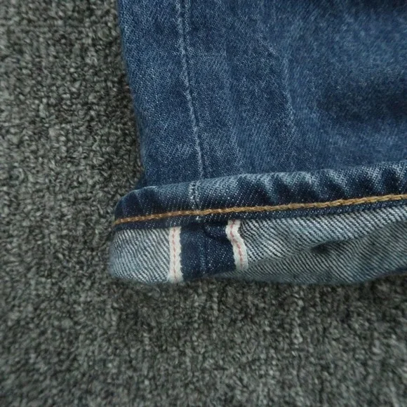 Levis Jeans Men 36x32 Blue 511 White Oak Cone Denim Selvedge Straight 5 Pocket